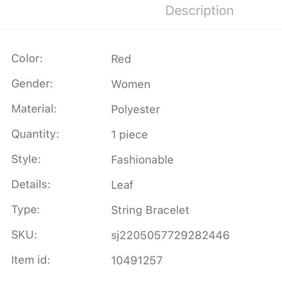 Four Leaf Clover String Bracelet Adjustable - Picture 5 of 7